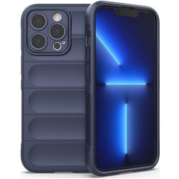 Mobigear Bumpy iPhone 13 Pro Hoesje Flexibel TPU Backcover - Donkerblauw
