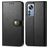 Mobigear Snap Button Xiaomi 12 Pro Hoesje Bookcase Portemonnee - Zwart