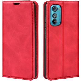 Mobigear Retro Slim Motorola Edge 30 Hoesje Bookcase Portemonnee - Rood