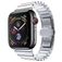 Mobigear Madrid Stalen Apple Watch Bandje Vouwsluiting - 42/41/40/38 mm - Zilver