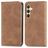 Mobigear Retro Slim Samsung Galaxy S25 Hoesje Bookcase Portemonnee - Bruin