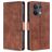 Mobigear Croco OPPO Reno 8 5G Hoesje Bookcase Portemonnee - Bruin