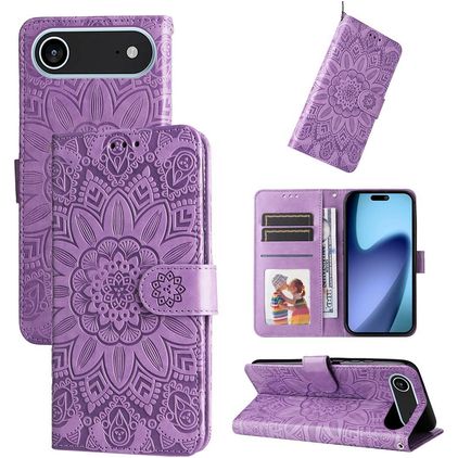 Mobigear Sunflower iPhone Air Hoesje Bookcase Portemonnee - Paars