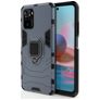 Mobigear Armor Ring Xiaomi Redmi Note 10 4G Hoesje Hardcase Backcover Shockproof met Ringhouder - Blauw