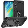Mobigear Armor ring Samsung Galaxy S24 FE Hoesje Hardcase Backcover Shockproof met Ringhouder - Zwart
