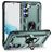 Mobigear Armor Ring Samsung Galaxy S23 Hoesje Hardcase Backcover Shockproof met Ringhouder - Groen