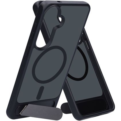Mobiparts Hardcover Samsung Galaxy S26 Plus MagSafe Hoesje Hardcase Backcover met Standaard - Satin Black