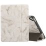 Mobigear Tri-Fold Marble iPad 6 (2018) Hoes Bookcase + Stylus Houder - Wit