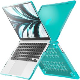 Mobigear Shockproof Pro MacBook Air 13 Inch (2022-2025) Hoes Hardshell Laptopcover MacBook Case - Groen - Model A2681 / A3113 / A3240