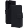 Mobiparts Samsung Galaxy S25 Hoesje Echt Leer Bookcase Portemonnee - Zwart
