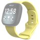 Mobigear Sport Dual Siliconen Fitbit Versa 3 Bandje Druksluiting - Geel