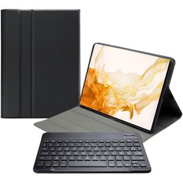 Mobilize Detachable Bluetooth Keyboard Samsung Galaxy Tab S7 Hoes AZERTY Bluetooth Toetsenbord Bookcase - Zwart