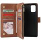 Mobigear Zipper Samsung Galaxy A71 Hoesje Bookcase Portemonnee - Bruin