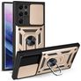 Mobigear Armor Ring Cam Slide Samsung Galaxy S22 Ultra Hoesje Hardcase Backcover Shockproof met Ringhouder - Goud