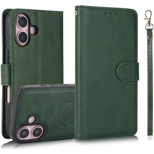 Mobigear Wallet iPhone 16 Hoesje Uitneembare 2in1 Bookcase Portemonnee - Groen