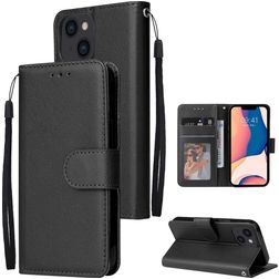 Mobigear Wallet iPhone 14 Hoesje Bookcase Portemonnee - Zwart