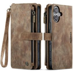 CaseMe C30 iPhone 17 Hoesje Bookcase Portemonnee - Bruin