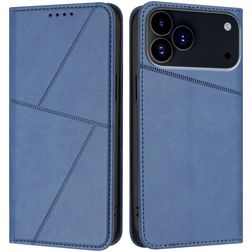 Mobigear Frosted Flip iPhone 17 Pro Hoesje Bookcase Portemonnee - Blauw