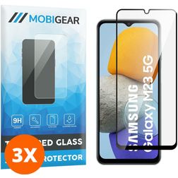 Mobigear Premium Samsung Galaxy M23 Glazen Screenprotector - Case Friendly - Zwart (3-Pack)