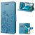Mobigear Flowers Motorola Moto G82 Hoesje Bookcase Portemonnee - Blauw