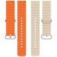 Mobigear Ocean Siliconen Smartwatch Bandje Gespsluiting - Universeel 22 mm connector - Oranje / Sterrenlicht