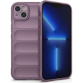Mobigear Bumpy iPhone 14 Plus Hoesje Flexibel TPU Backcover - Paars