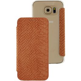 Mobilize Slim Booklet Samsung Galaxy S6 Hoesje Bookcase - Snake Apricot Mobilize Slim Booklet Samsung Galaxy S6 Hoesje Bookcase - Snake Apricot