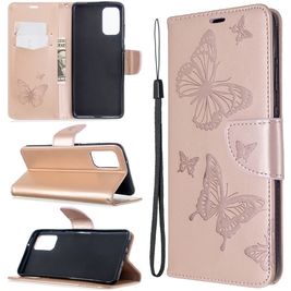 Mobigear Butterfly Samsung Galaxy S20 Plus Hoesje Bookcase Portemonnee - Roségoud