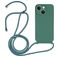 Mobigear Lanyard iPhone 15 Siliconen Hoesje met koord - Groen