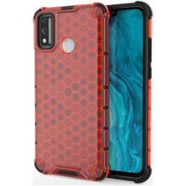 Mobigear Honeycomb HONOR 9X Lite Hoesje Hardcase Backcover Shockproof - Rood