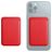 Mobigear Wallet Pasjeshouder - 3 Pasjes - MagSafe Compatible - Rood