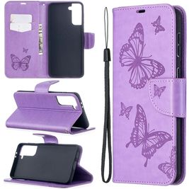 Mobigear Butterfly Samsung Galaxy S21 Plus Hoesje Bookcase Portemonnee - Paars