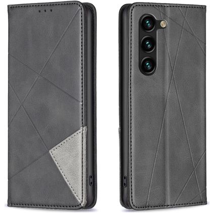 Mobigear Rhombus Slim Samsung Galaxy S25 Plus Hoesje Bookcase - Zwart