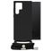 Mobilize Lanyard Gelly Samsung Galaxy S22 Ultra Flexibel TPU Hoesje met koord - Zwart