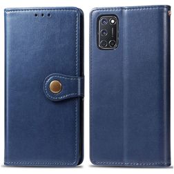 Mobigear Snap Button OPPO A72 Hoesje Bookcase Portemonnee - Blauw