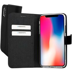 Mobiparts Premium Wallet iPhone X Hoesje Bookcase Portemonnee - Zwart
