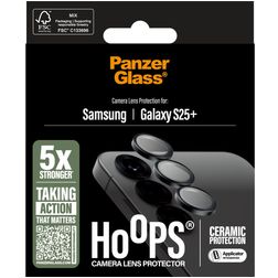 PanzerGlass Ceramic Hoops Samsung Galaxy S25 Plus Glazen Camera Lens Protector - Case Friendly