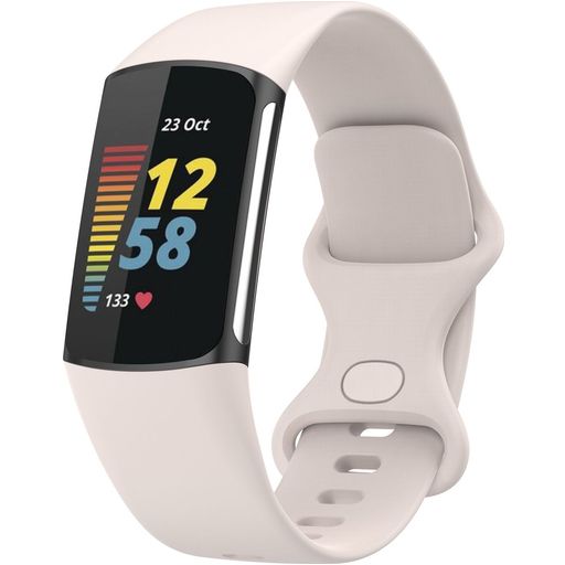 Mobigear Sport Dual Siliconen Fitbit Charge 5 Bandje Druksluiting - Sterrenlicht