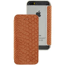 Mobilize Slim Gelly iPhone 5 Hoesje Bookcase - Snake Apricot