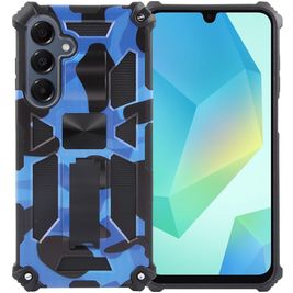 Mobigear Armor Stand Samsung Galaxy A16 Hoesje Hardcase Backcover Shockproof met Standaard - Donkerblauw