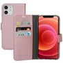 Mobiparts Saffiano Wallet iPhone 12 Hoesje Bookcase Portemonnee - Roze