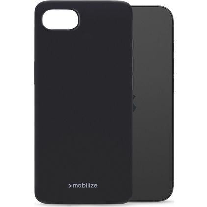 Mobilize Rubber Gelly iPhone 16e Hoesje Flexibel TPU Backcover - Zwart