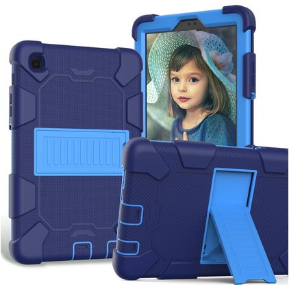 Mobigear ShieldStand Samsung Galaxy Tab A7 Lite Hoes Hard Kunststof,Siliconen Backcover + Standaard - Blauw