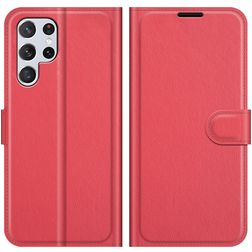 Mobigear Classic Samsung Galaxy S22 Ultra Hoesje Bookcase Portemonnee - Rood