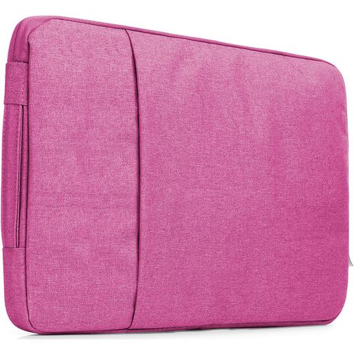 Mobigear Denim Zipper Laptop Sleeve 13 - 14 inch Laptop hoes - Roze