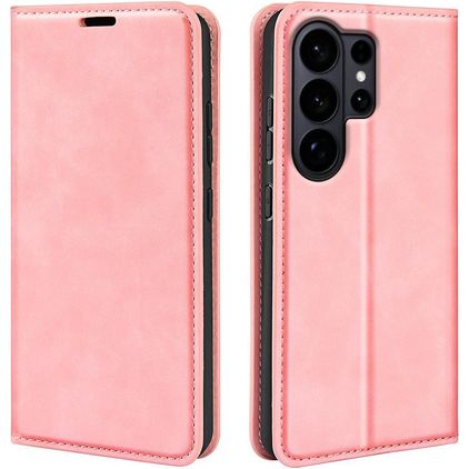 Mobigear Retro Slim Samsung Galaxy S26 Ultra Hoesje Bookcase Portemonnee - Roze