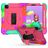 Mobigear SureGrip Xtreme iPad Air 4 (2020) Hoes Hard Kunststof,Siliconen Backcover + Stylus Houder + Schouderband + Standaard - Turquoise / Magenta
