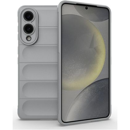 Mobigear Bumpy Samsung Galaxy S25 Edge Hoesje Flexibel TPU Backcover - Grijs