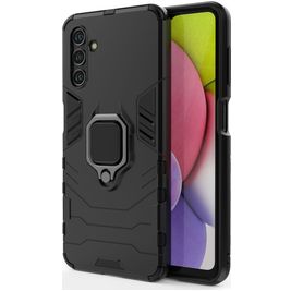 Mobigear Armor Ring Samsung Galaxy A13 5G Hoesje Hardcase Backcover Shockproof met Ringhouder - Zwart