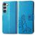 Mobigear Clover Samsung Galaxy A54 Hoesje Bookcase Portemonnee - Blauw